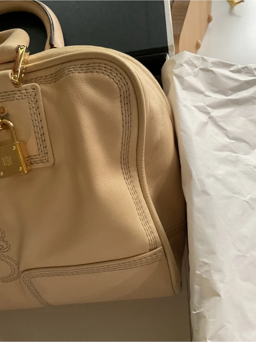 Loewe Amazona Soft blush Leather Satchel Bag